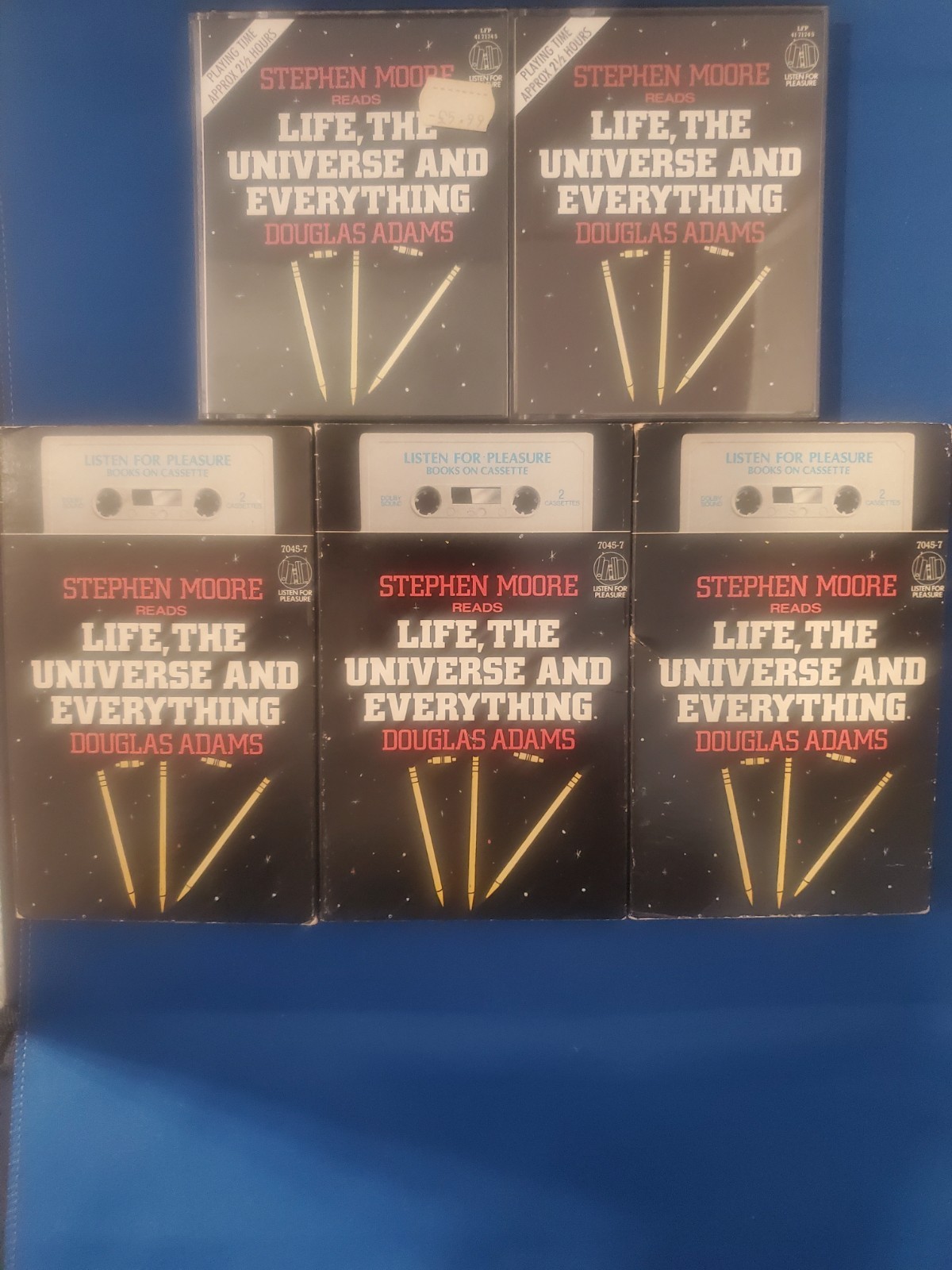 DOUGLAS ADAMS BOOKS ON AUDIO CASSETTES