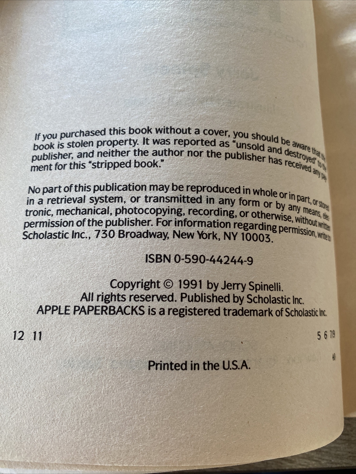 Fourth Grade Rats by Jerry Spinelli (1991, Paperback) Free USA Shipping