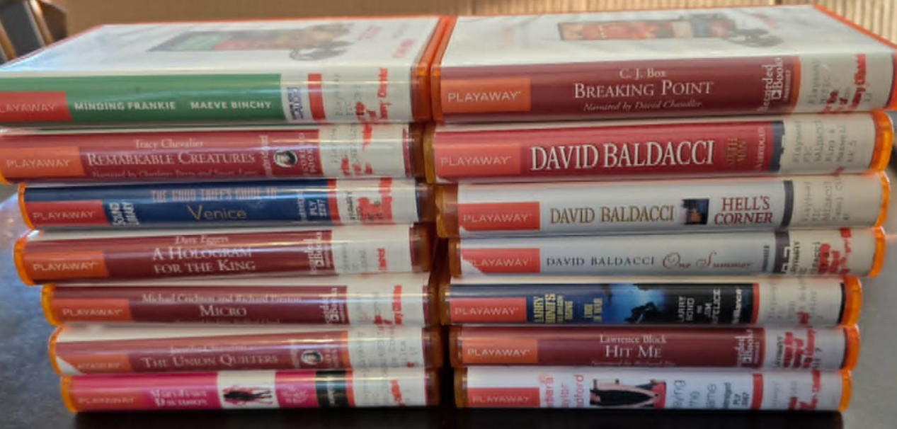 Lot of 14 Playaway Audiobooks Ex-library Various Authors Adult