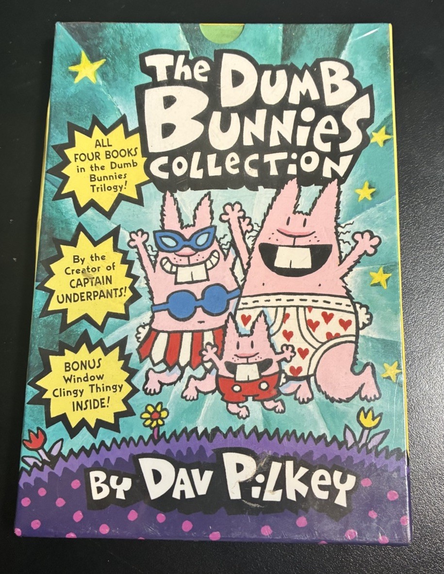 The Dumb Bunnies Collection by Dav Pilkey Still Sealed In Shrink Wrap 4 Book Set
