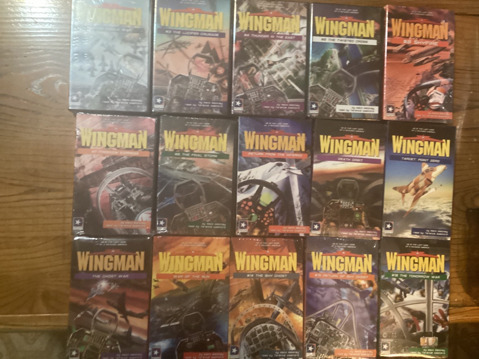 Wingman 2002 Audio Book Sealed Cassette Lot of 15, volumes 2-16, Mack Maloney