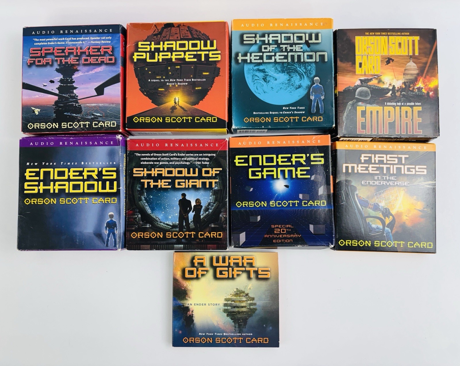 Lot Of 9 Orson Scott Card Audio Renaissance CD Box Set Books Unabridged Sci-Fi
