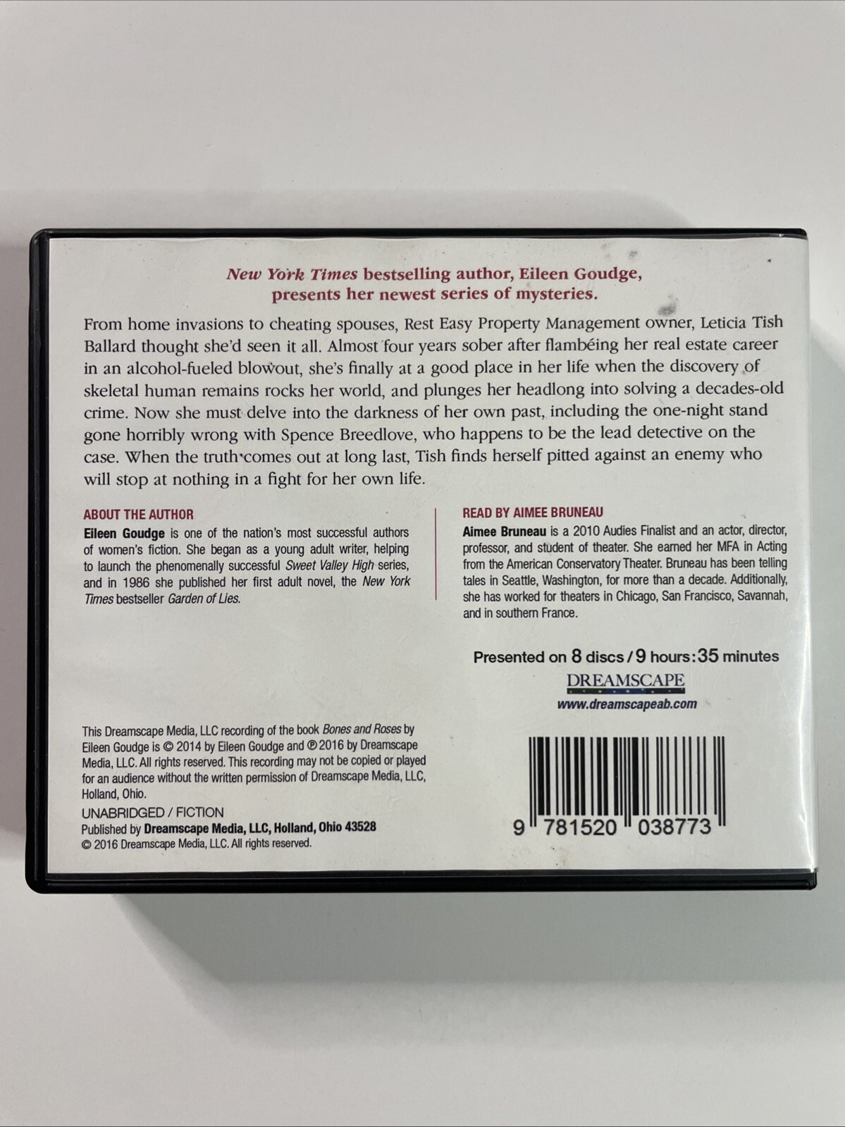 Bones and Roses by Eileen Goudge Unabridged Audiobook CD