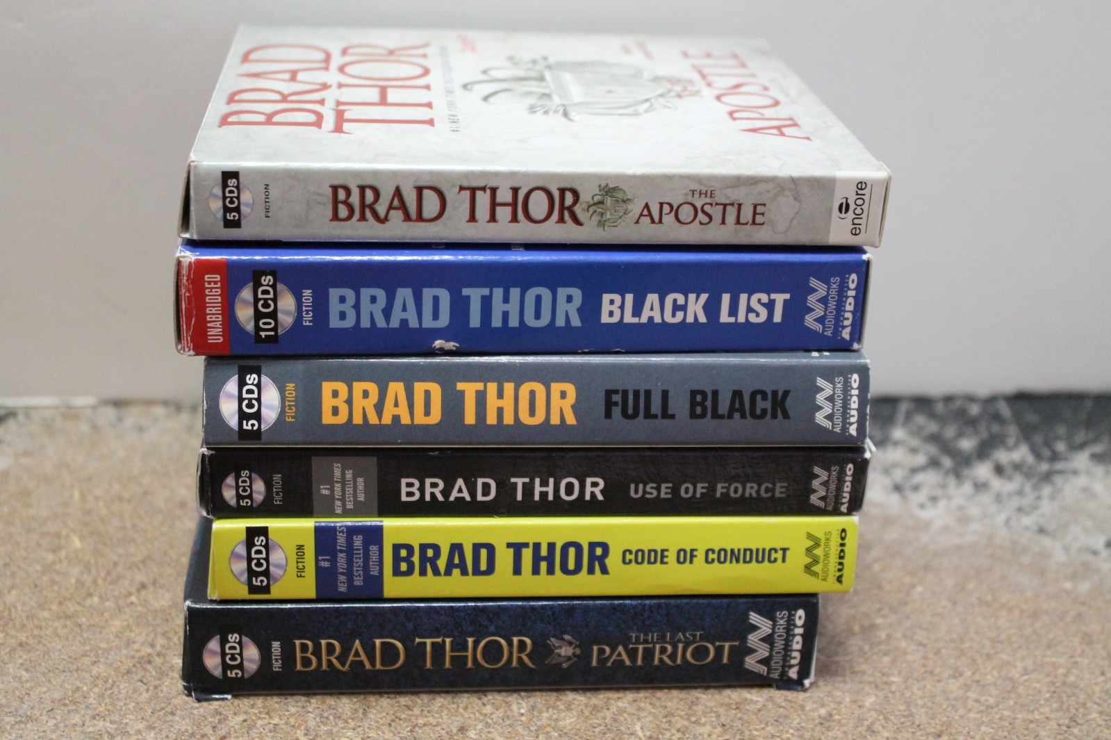 Brad Thor CD audiobooks—Code of Conduct, Black List, & four others
