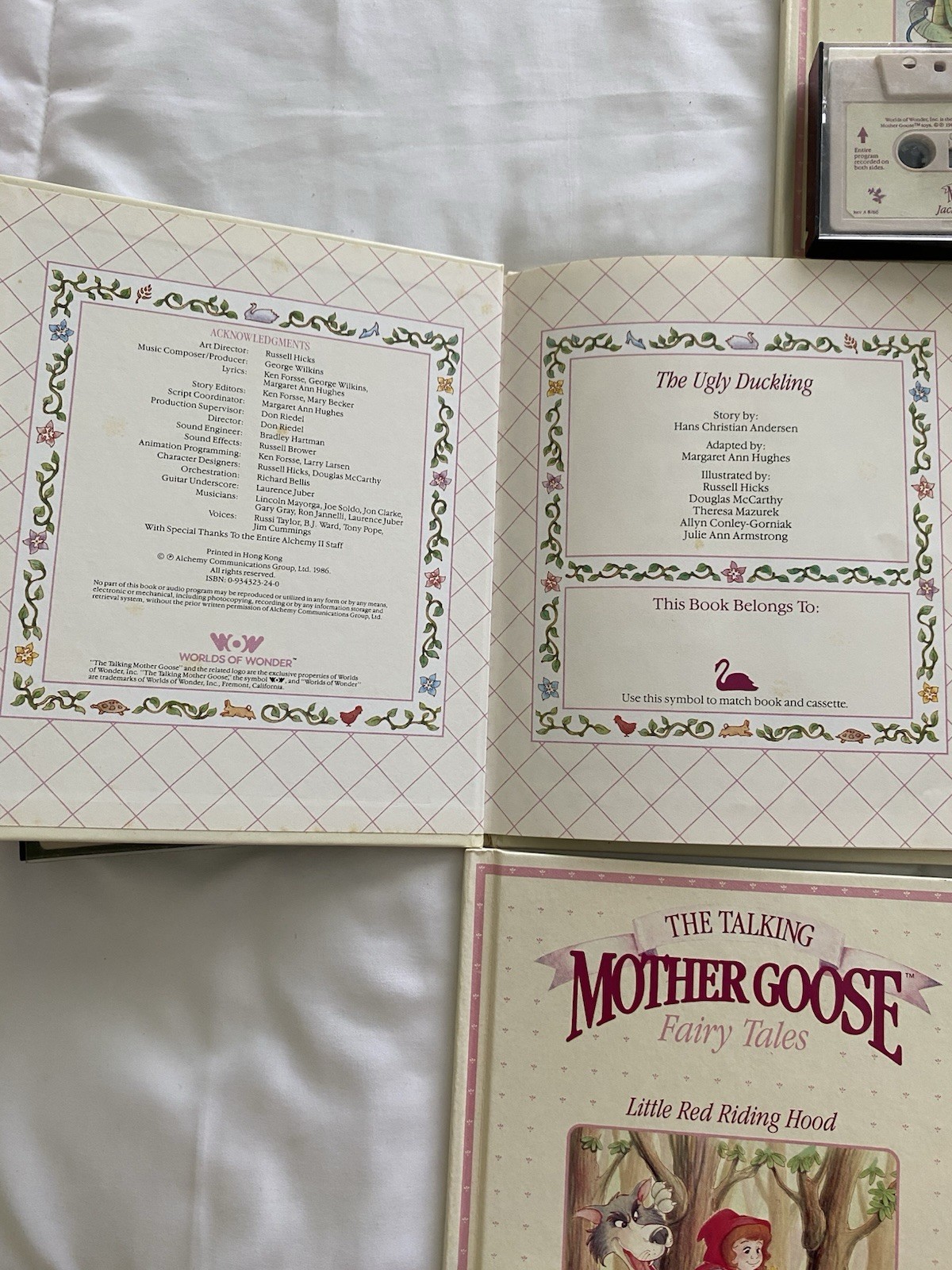 Vintage 1986 Talking Mother Goose Fairy Tales Books & Tapes Worlds of Wonder WOW