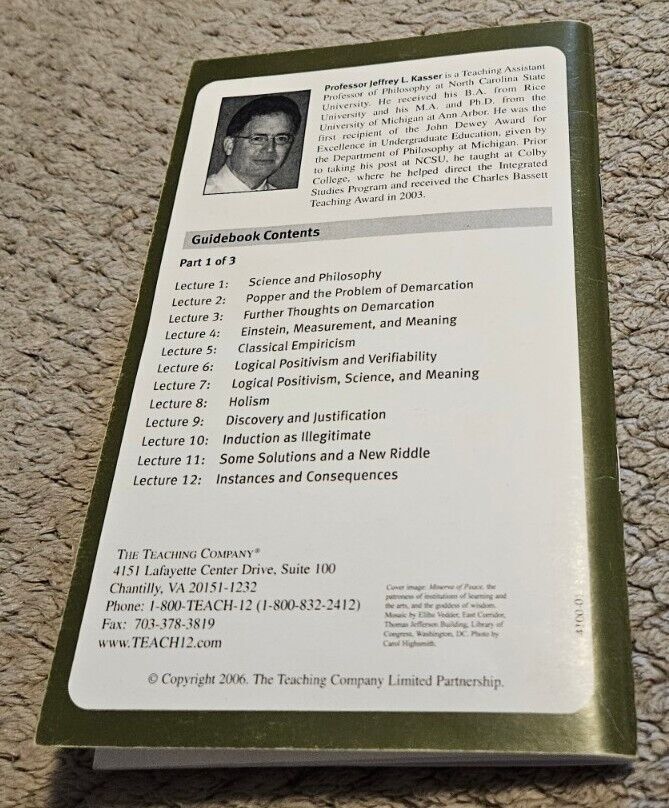 The Great Courses Philosophy Of Science Part 1, 2 And 3 6 Disc Set