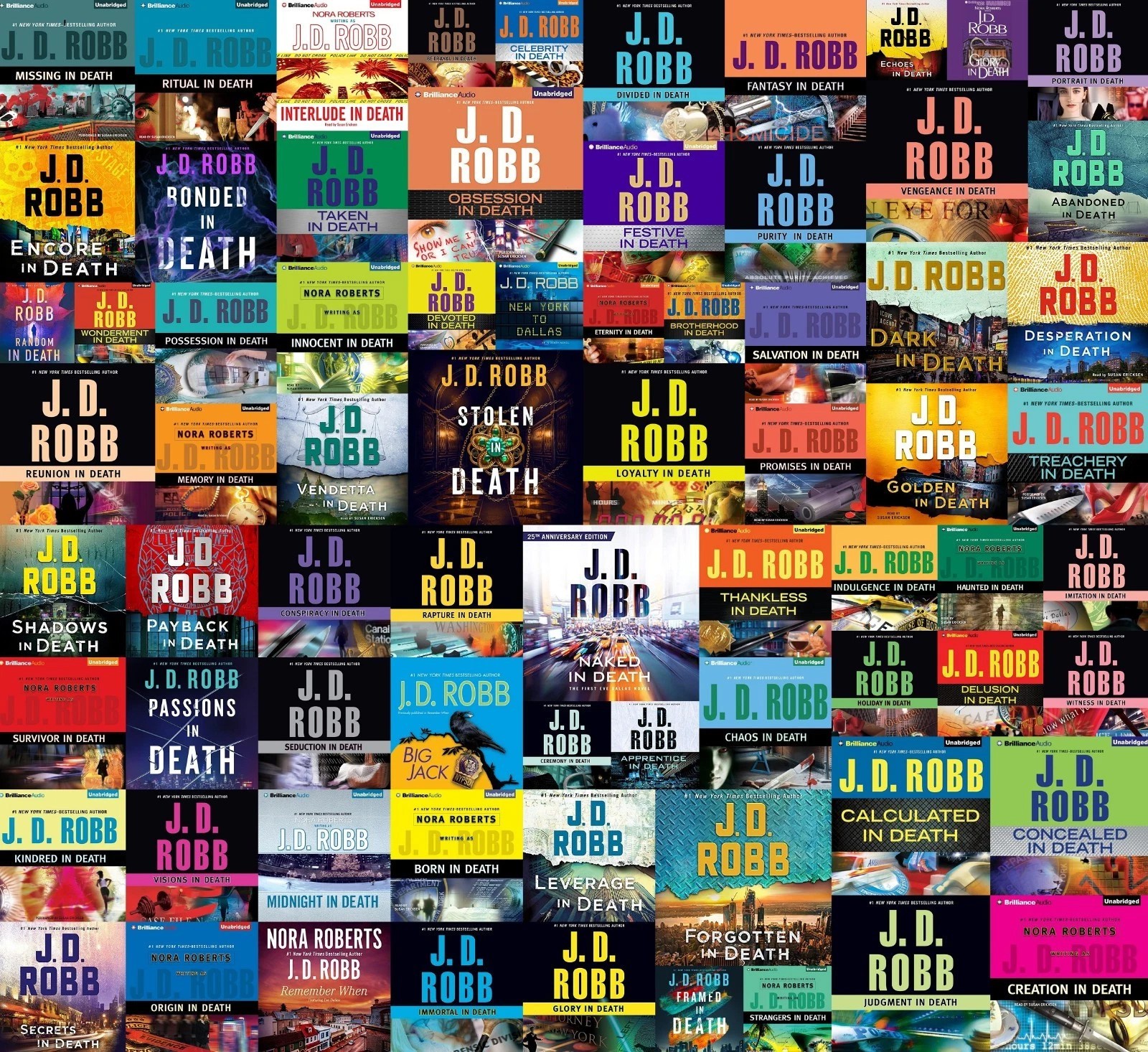 The IN DEATH Series By JD Robb — 74 MP3 Audiobook Collection