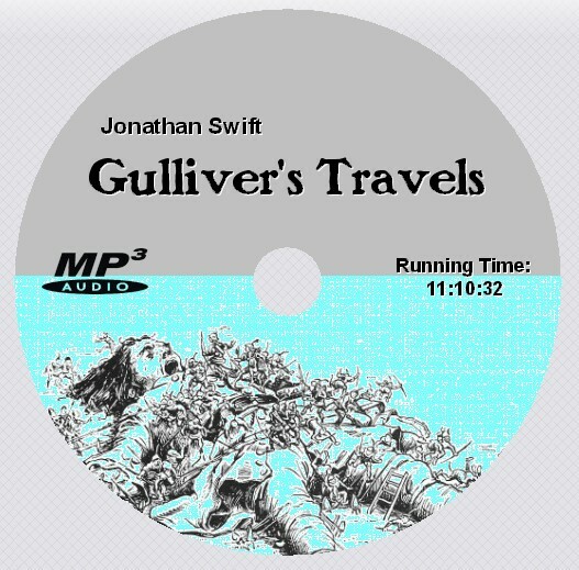 GULLIVER’S TRAVELS, Jonathan Swift, Unabridged AudioBook on 1 MP3 CD