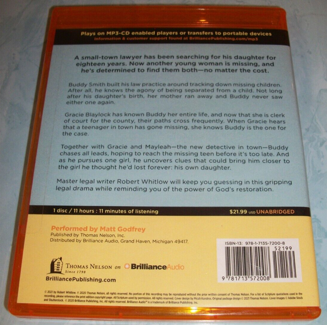 Trial and Error by Robert Whitlow (2021, CD MP3 Unabridged edition) New Unopened