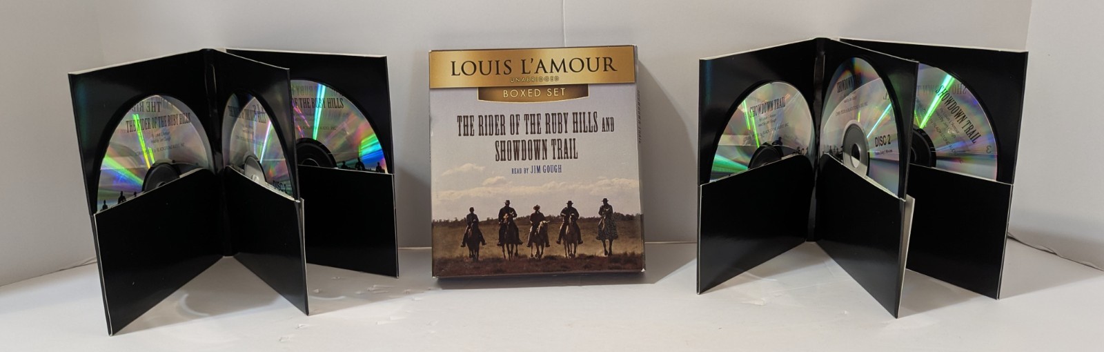 Louis L’Amour Rider of the Ruby Hills & Showdown Trail Audiobook 8 CD Set 2006