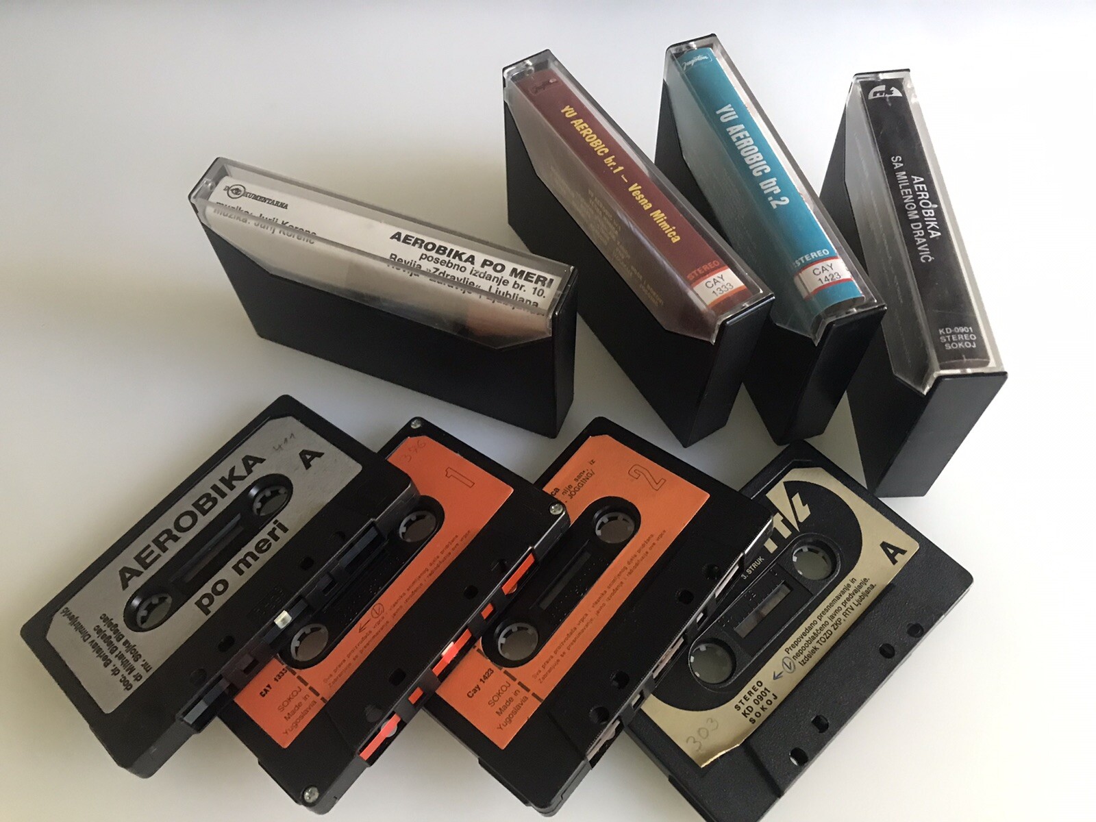 LOT VINTAGE AEROBIC EXERCISE PROGRAM AUDIO CASSETTES VESNA MIMICA MILENA DRAVIĆ