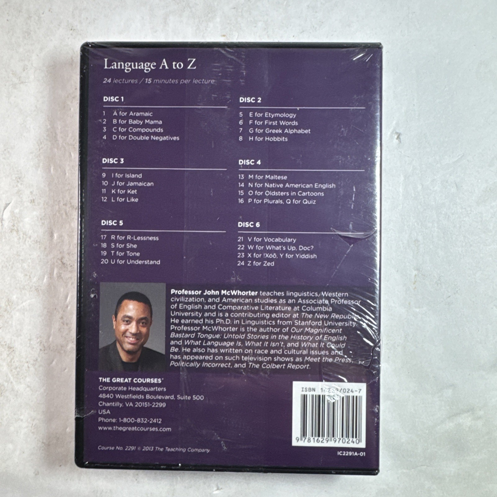 Language a to Z by John McWhorter (2013, Compact Disc) W/guidebook New