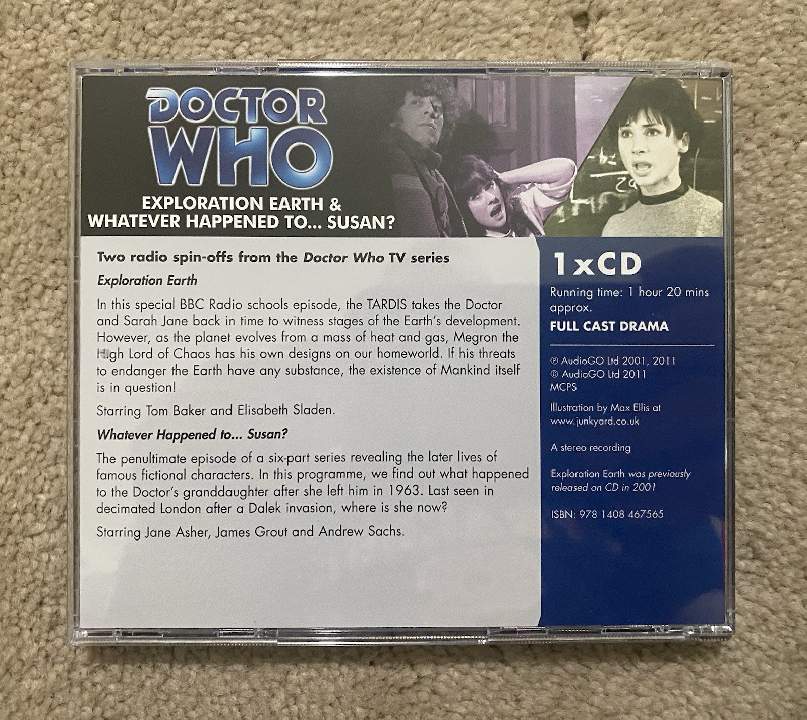 RARE! BBC DOCTOR WHO EXPLORATION EARTH & WHATEVER HAPPENED TO SUSAN CD 1hr 20mi