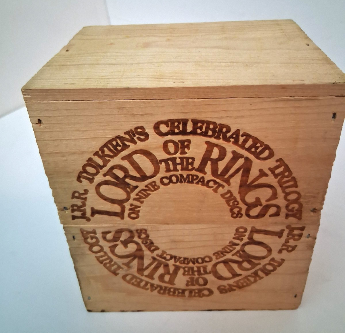 J.R.R. Tolkien The Lord of the Rings Story On 9 CD Audiobook Set with Wood Box