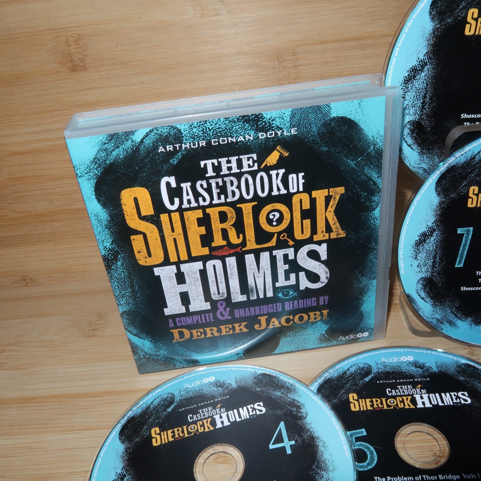 The Casebook of Sherlock Holmes Derek Jacobi 8 CD Audio Book Box Set Unabridged