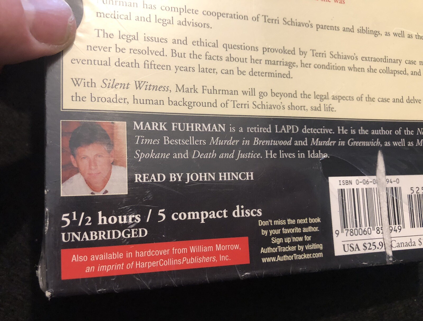 Audiobook Silent Witness Terry Schiavo’s Death Mark Fuhrman 5 Disc GS50C23E