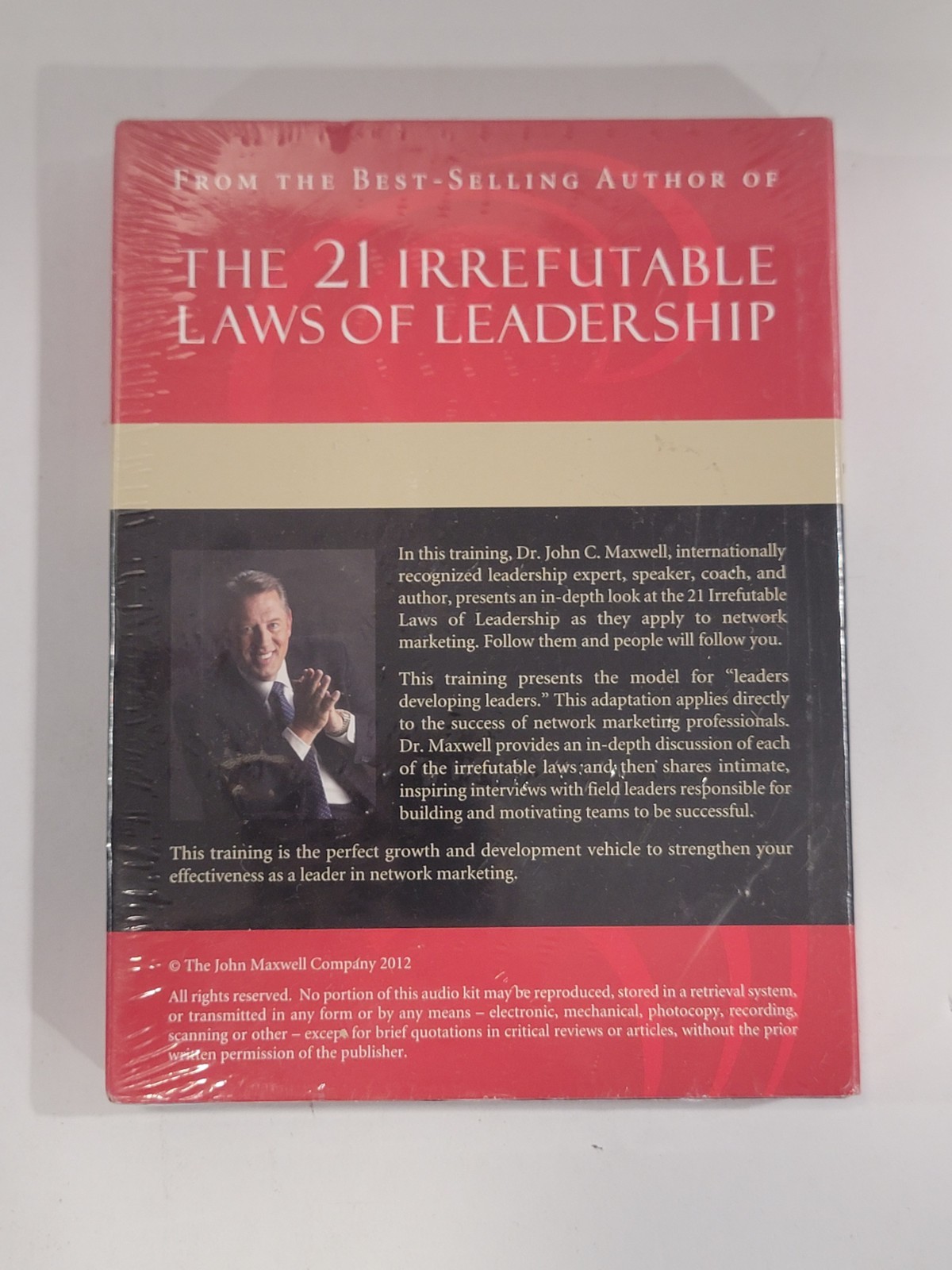 4 AUDIO CDs — The 21 Irrefutable Laws of Leadership by John C. Maxwell — Sealed