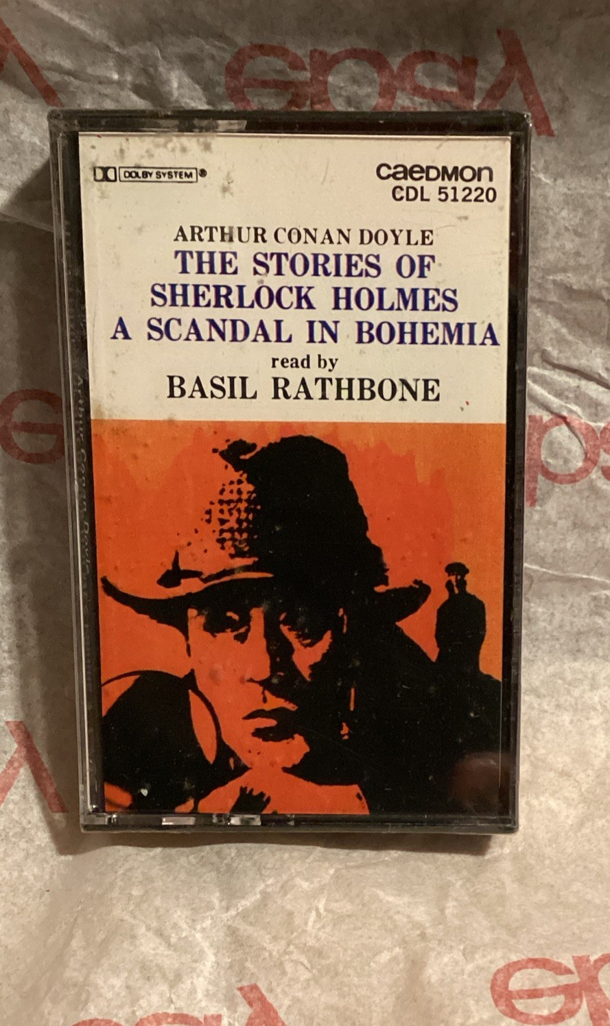Sherlock Holmes Audio Cassette Book Scandal Bohemia Basil Rathbone New Old Stk