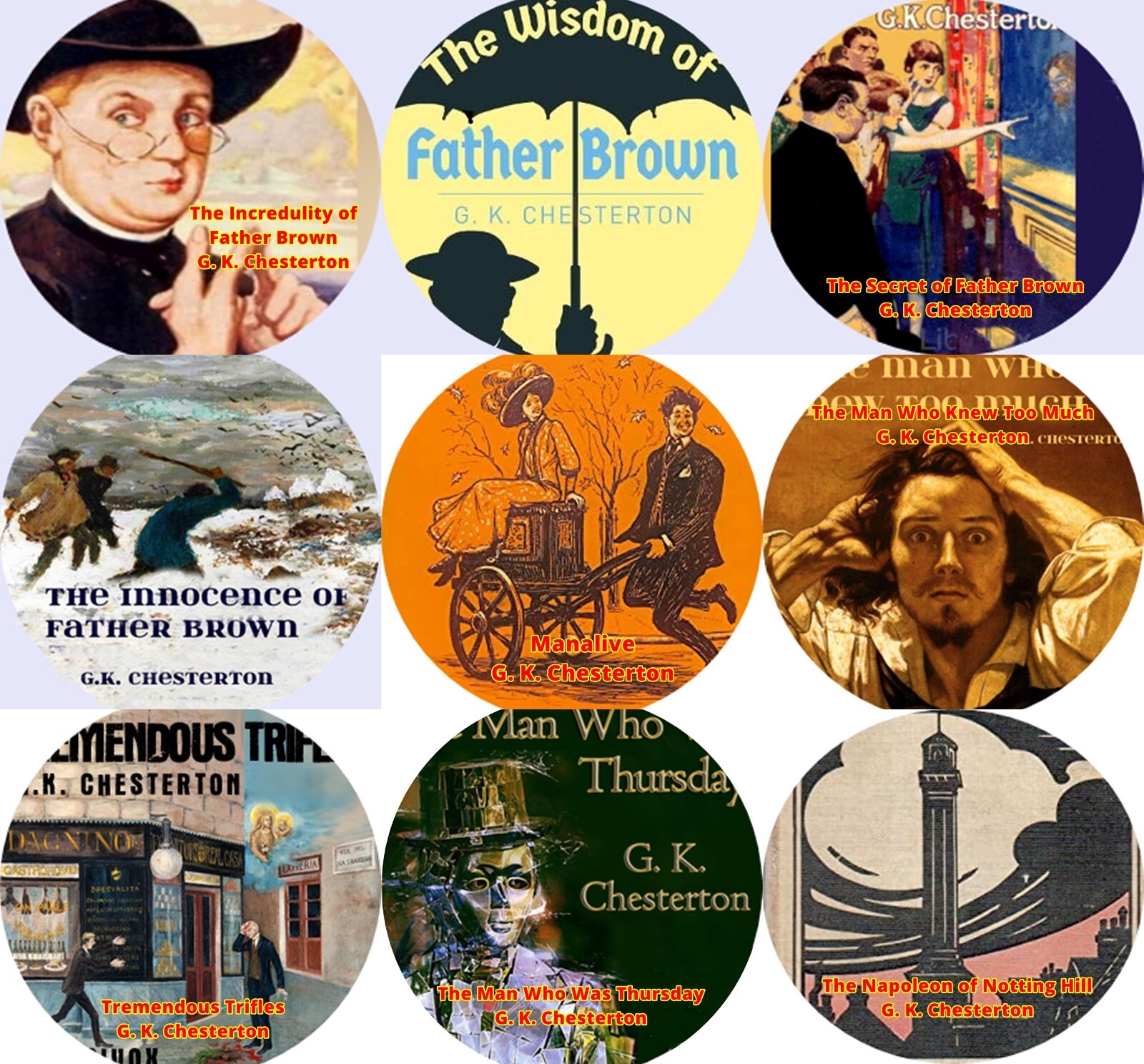 G. K. Chesterton LOT of 9 Mp3 (Check Player) CD Audiobooks FATHER BROWN