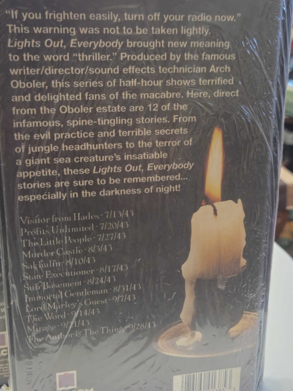 Horror Radio Arch Oboler’s Lights Out Everybody Vintage Cassettes Volumes 1 & 2