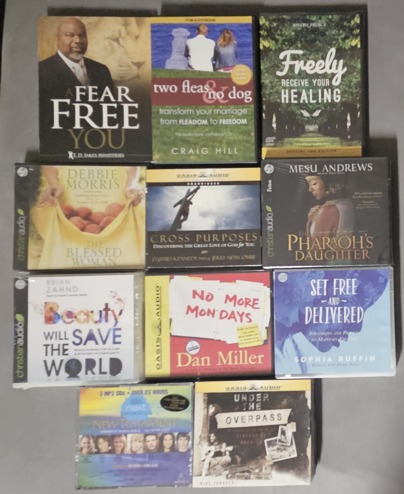 Lot of 10 SEALED Christian, Faith, Religion, Spiritual CD Audiobooks