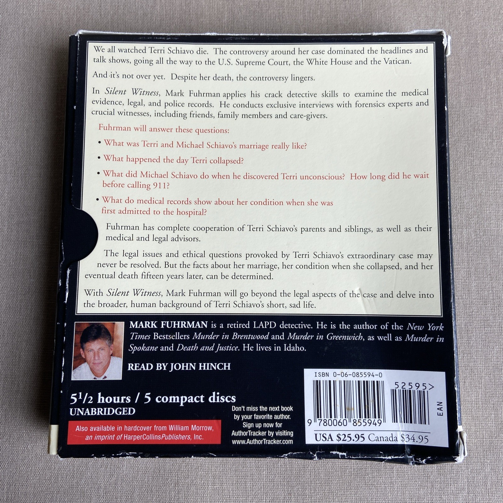 Silent Witness: Untold Story of Terri Schiavo’s Death (Audiobook CD Mark Fuhrman