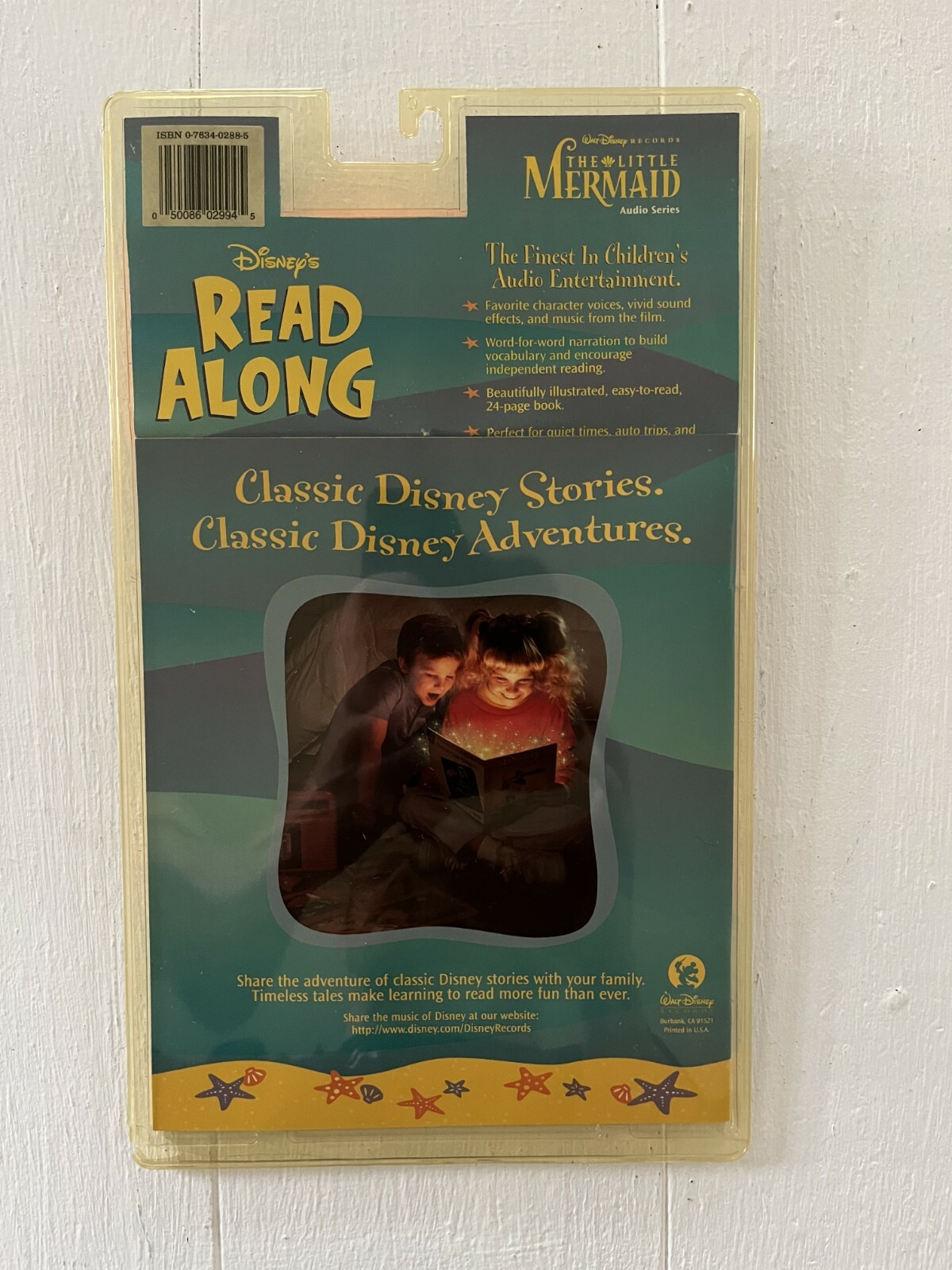 Walt Disney ARIEL & THE MYSTERIOUS WORLD ABOVE Read Along BOOK on TAPE Cassette