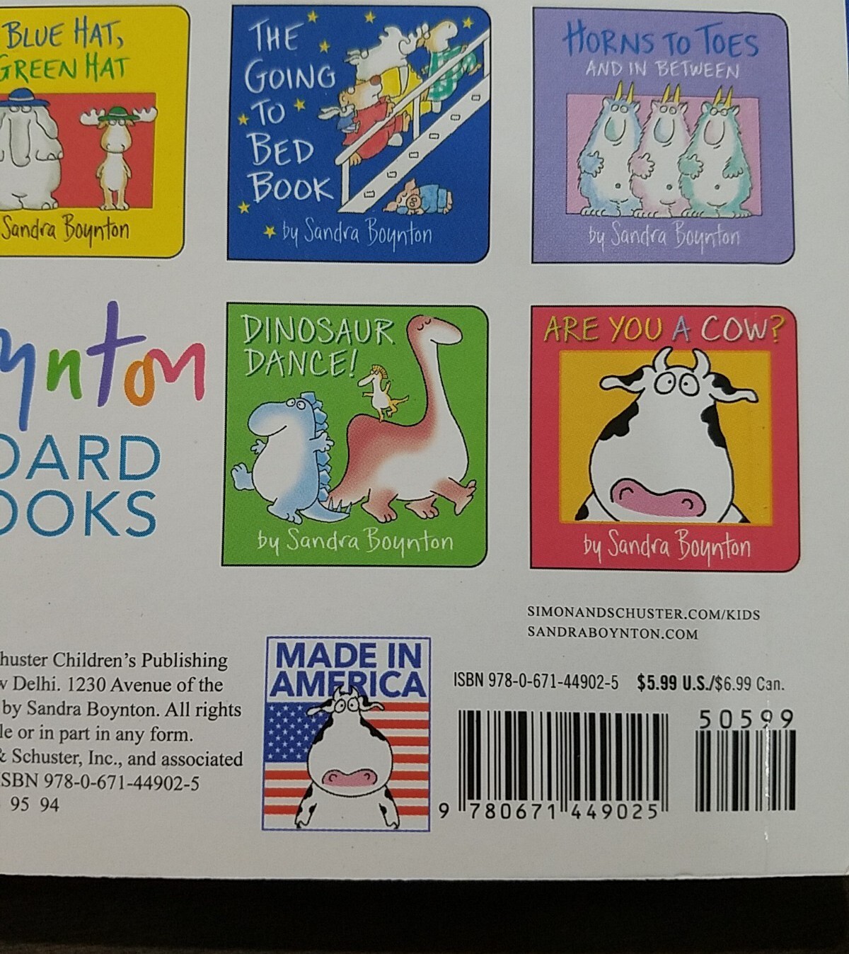 The Going-To-Bed Book Board book Illustrated by Sandra Boynton Children’s Humor