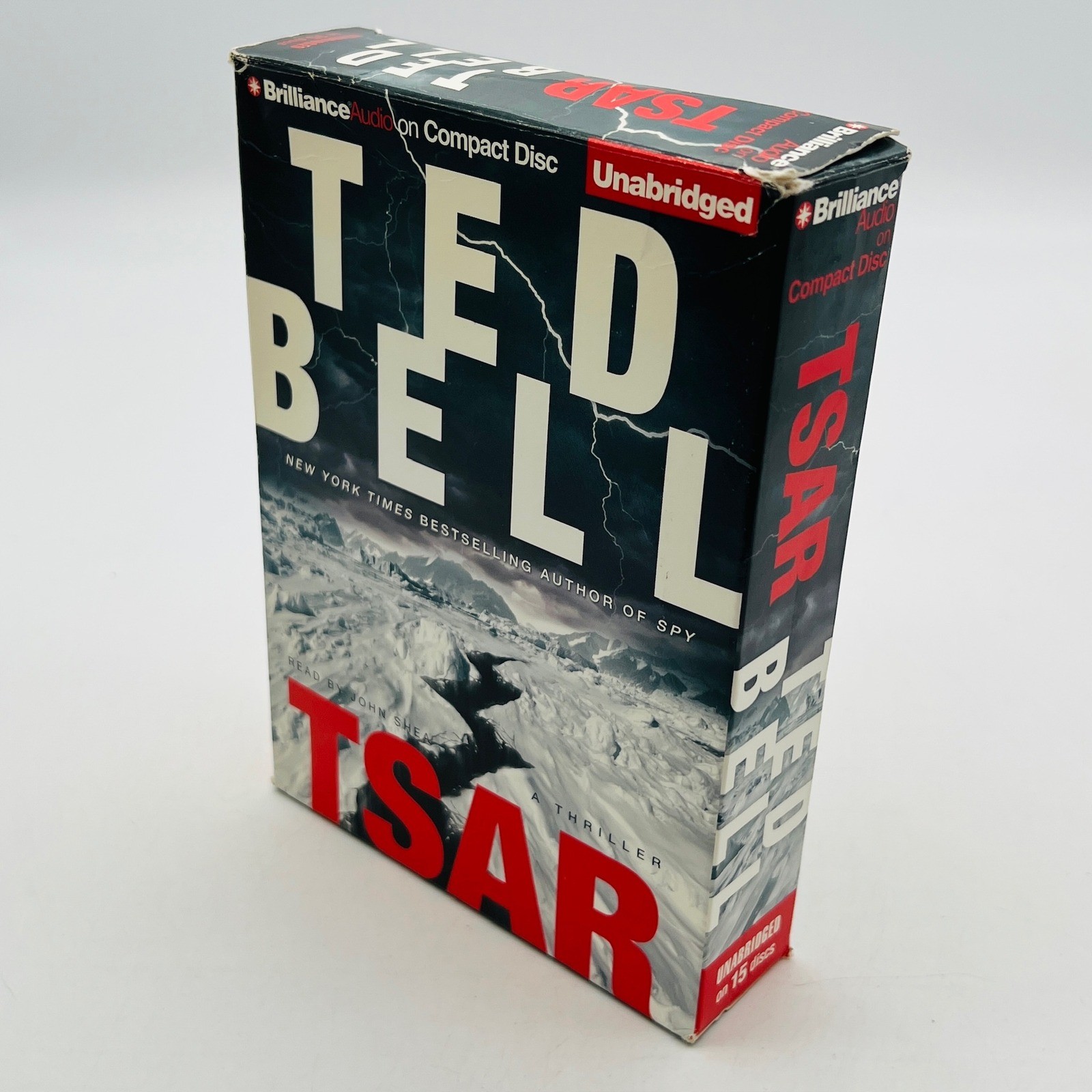 Tsar by Ted Bell Unabridged Audiobook 15 CD Set Read by John Shea Thriller Spy