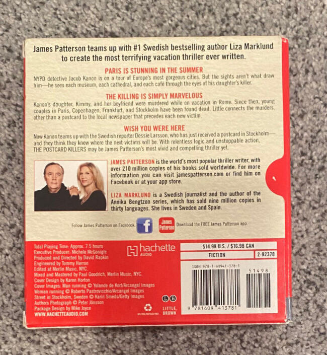 The Postcard Killers by James Patterson — Audiobook on CD (Unabridged — 6 Discs)