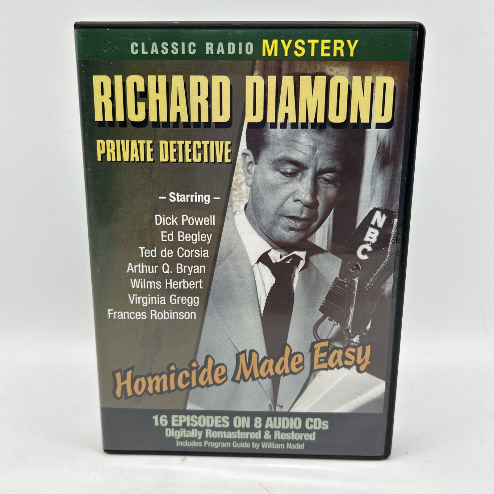 Classic Radio Spirits Mystery Show RICHARD DIAMOND HOMICIDE MADE EASY 8 CD Set