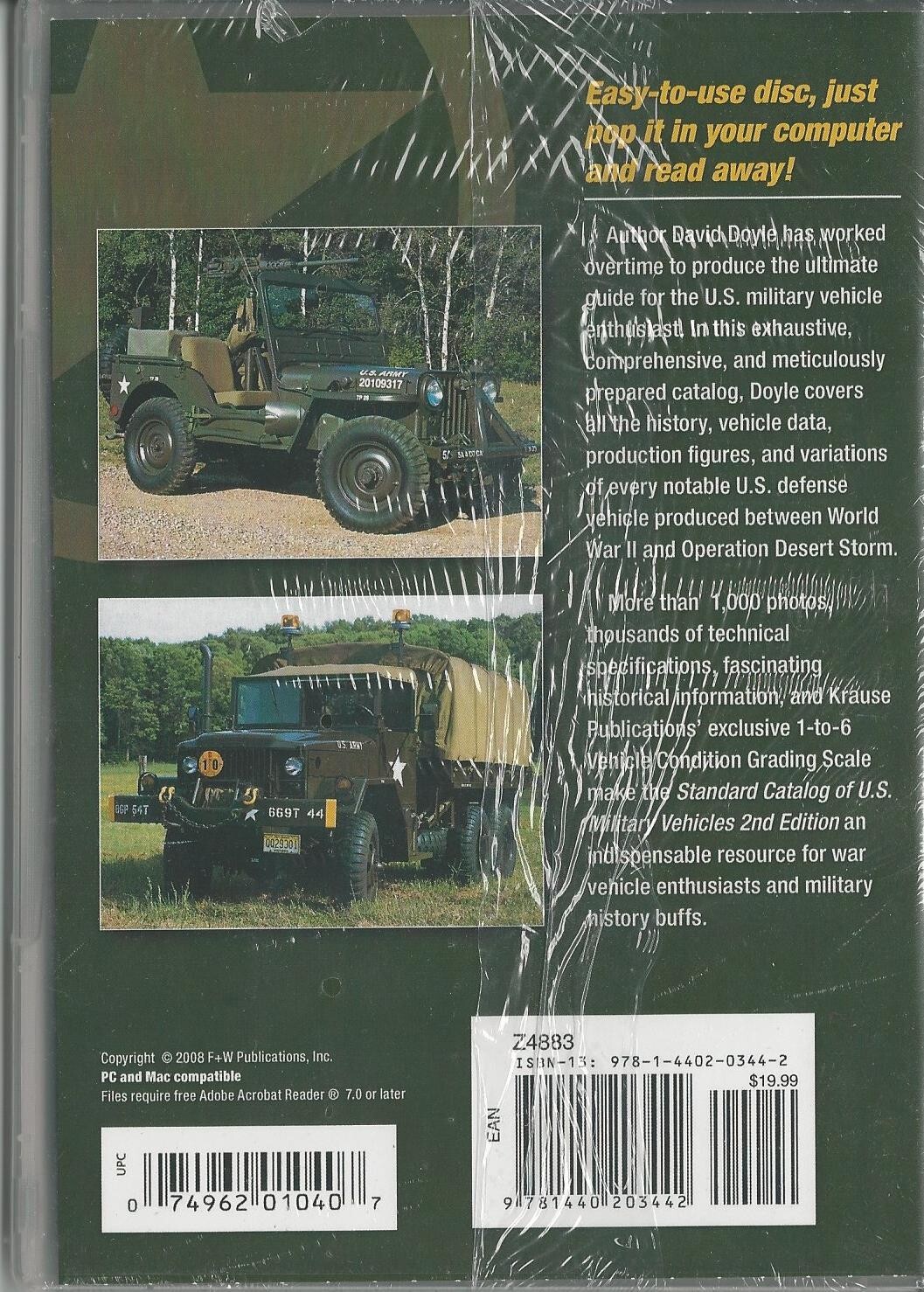 Standard Catalog of U. S. Military Vehicles ON CD!~by David Doyle 2nd Edition