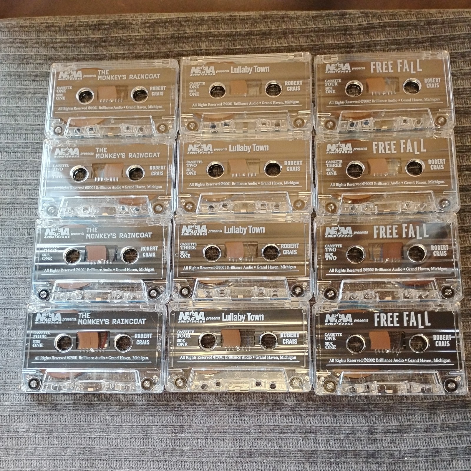 Robert Crais Book On Cassette Collection: Lullaby + Free Fall + Monkey’s Orig Bx