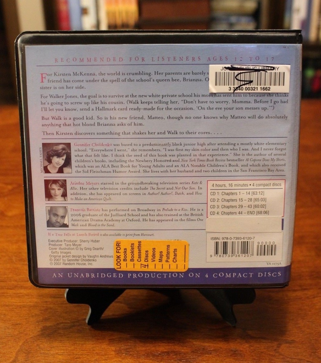 IF A TREE FALLS AT LUNCH PERIOD by Gennifer Choldenko (CD Audiobook) VG Cond