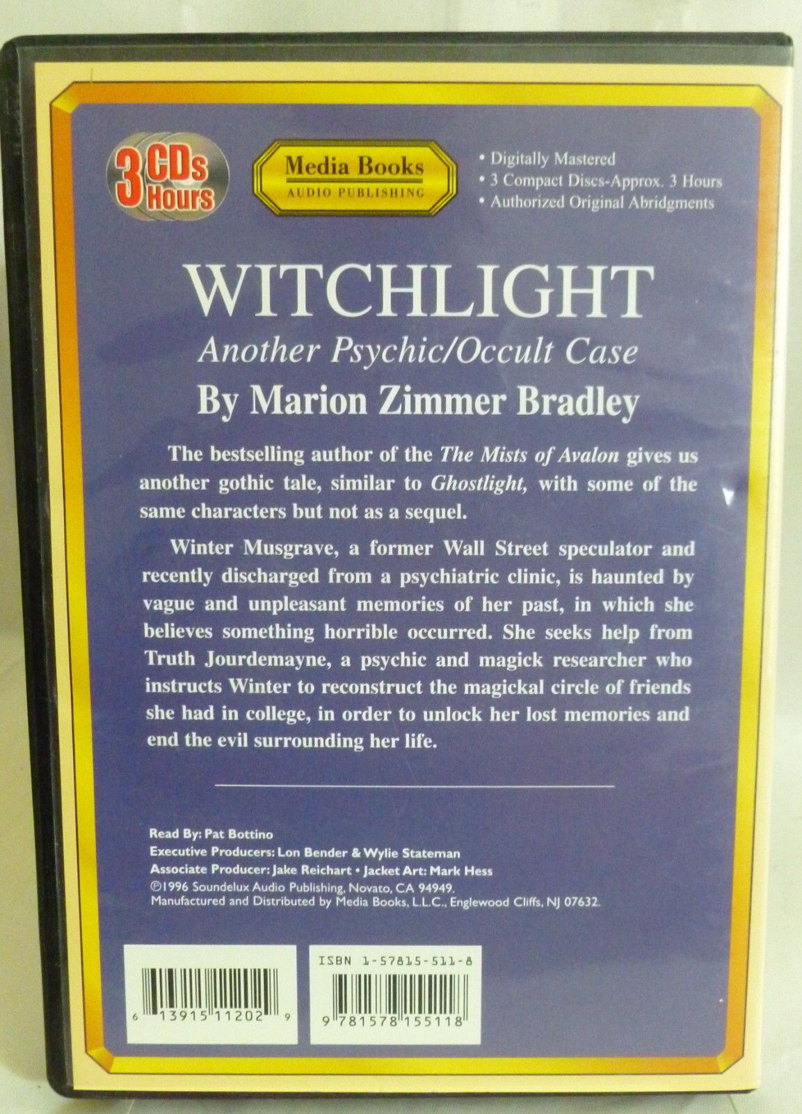 WITCHLIGHT — Compact Disc Audio Book — Marion Zimmer Bradley