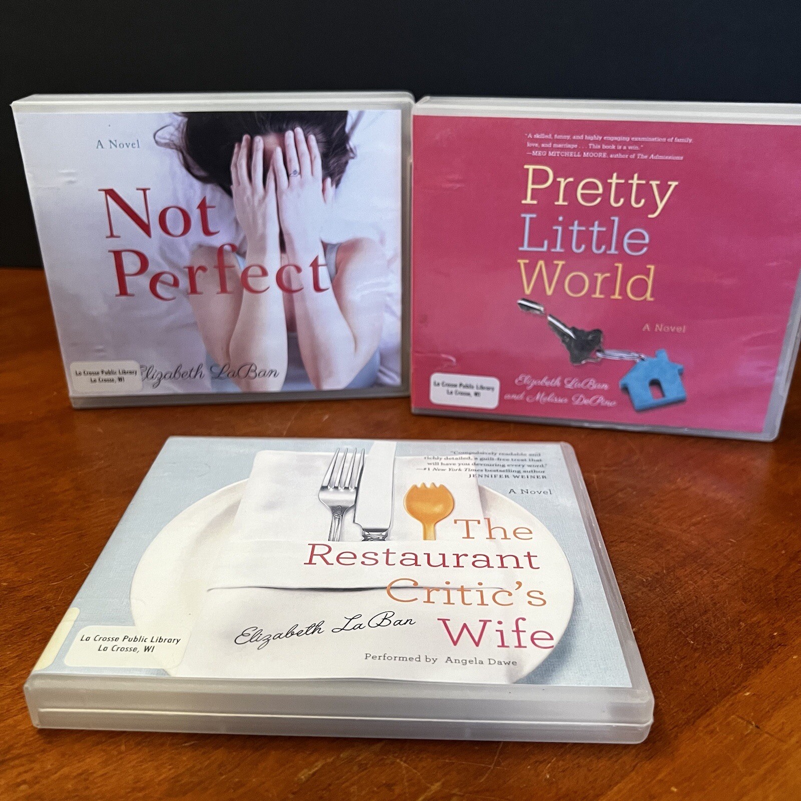 Lot: 3 Elizabeth LaBan Audio Book CD Not Perfect Pretty Little World Restaurant