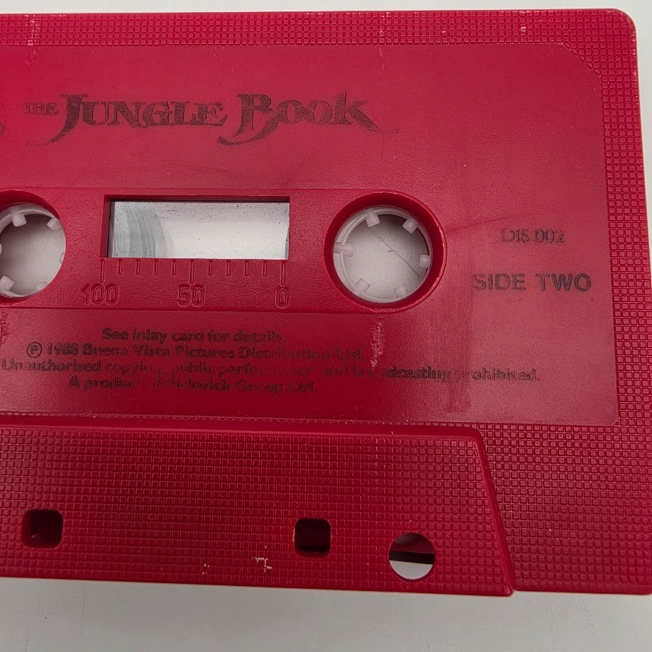 Walt Disney Read Along Cassette Tapes 2 Original The Jungle Book and Dumbo 1988