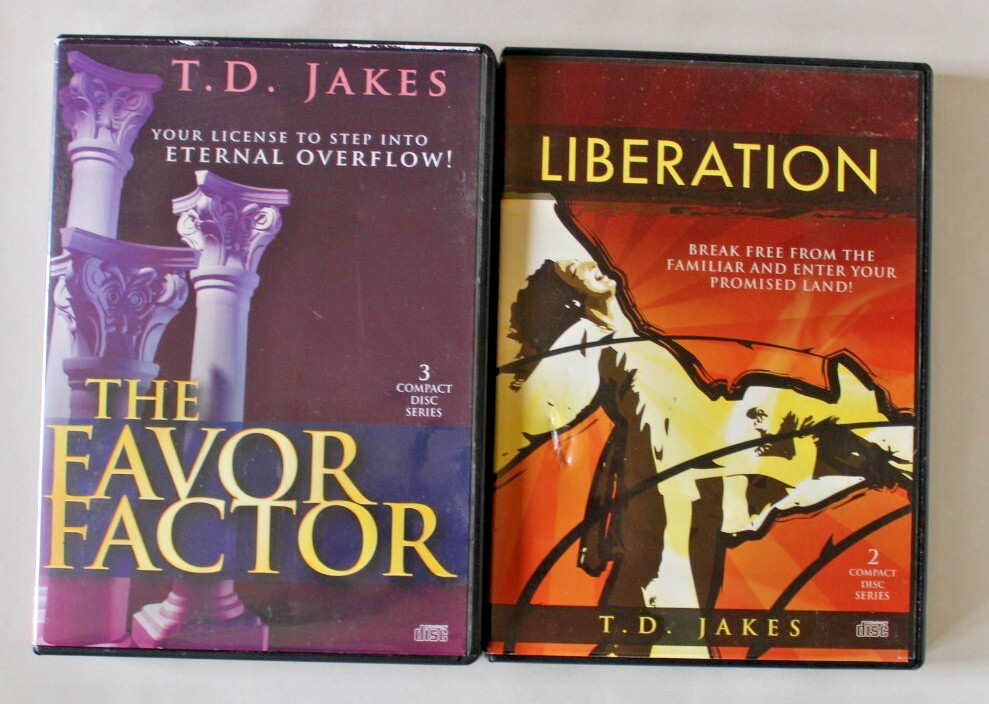 T.D. Jakes Audio on CD Series X 2 sets 5 Total CDs Liberation & The Favor Factor