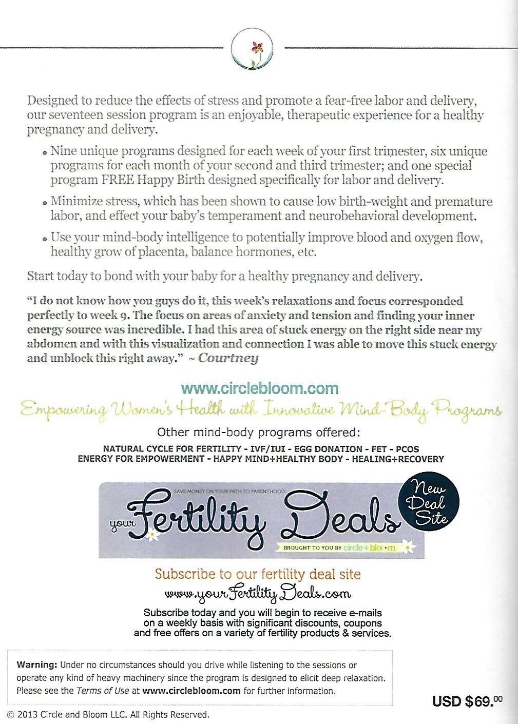 Program for Healthy Pregnancy and Delivery — Circle + Bloom (CD, 2013, 5-Discs)