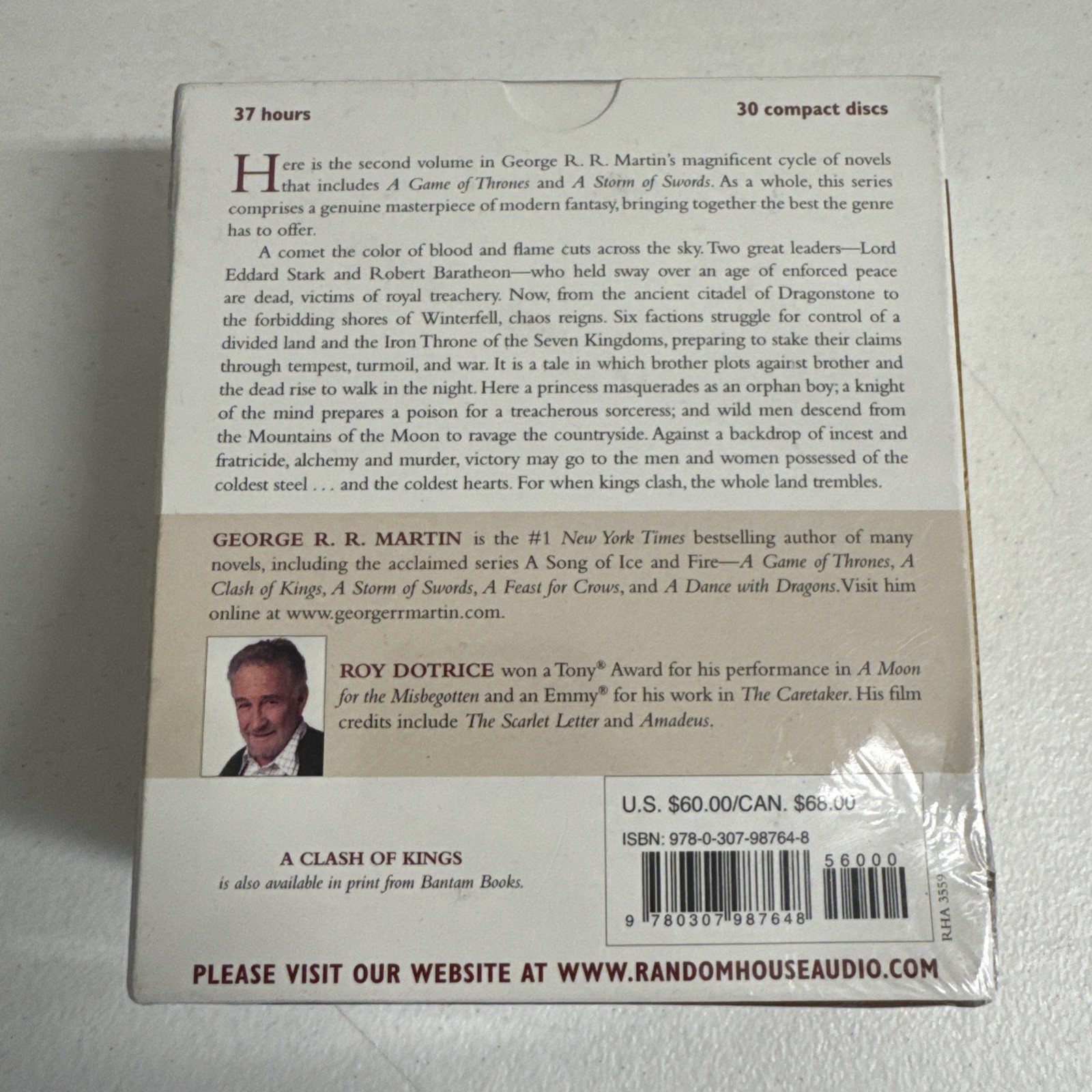 A Clash of Kings George R R Martin Audio Book narrated by Roy Dotrice