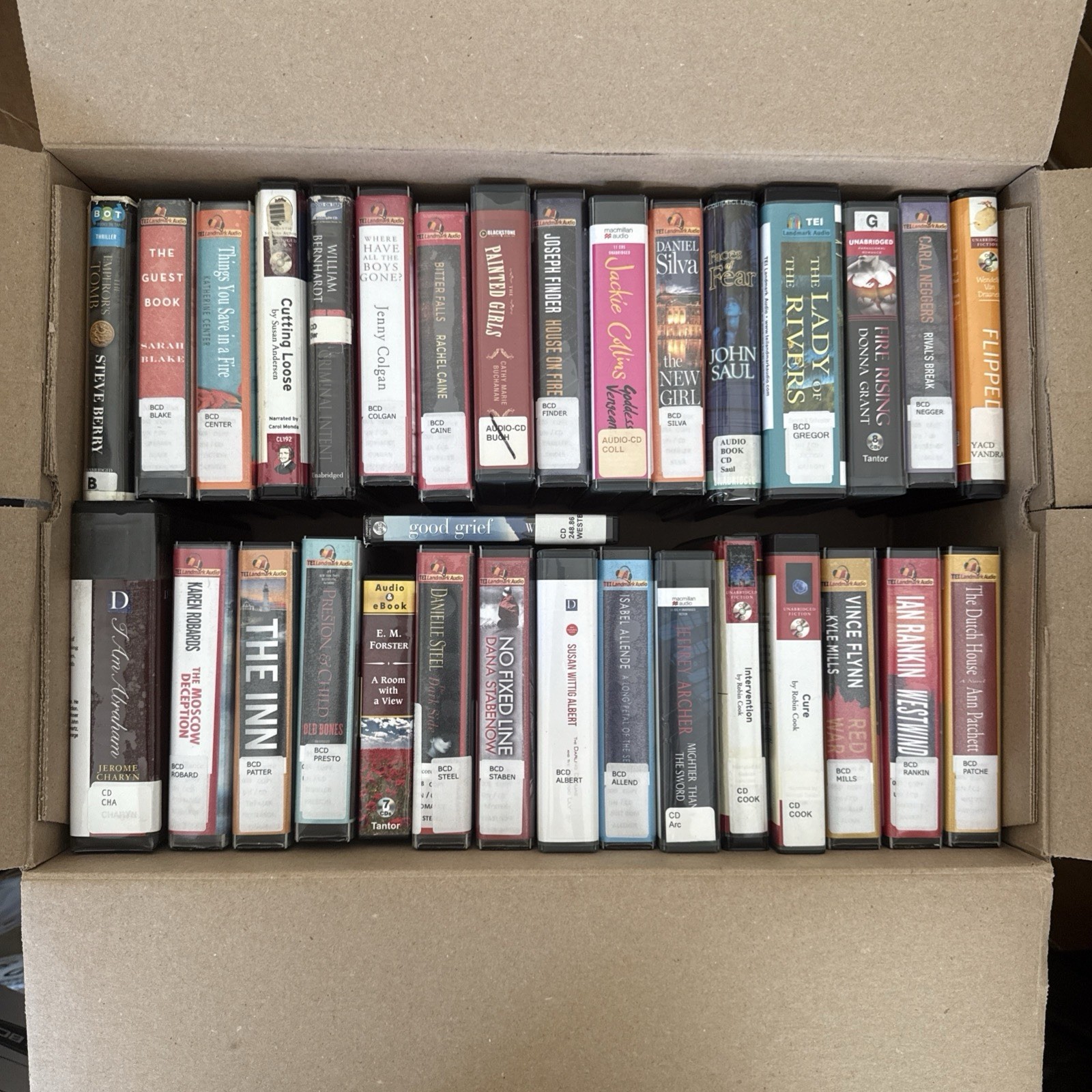 Lot Of 32 Mixed Fiction & Non-Fiction Audio Books On Cd ex-library