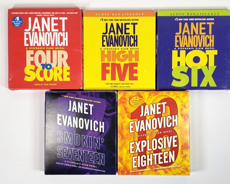 Lot of 5 Janet Evanovich CD Audiobooks Four Five Six Seventeen Eighteen