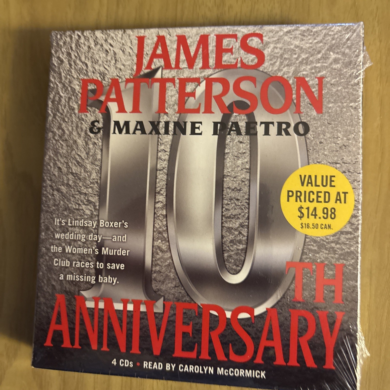 James Patterson Audiobook Sealed TH Anniversary 4 CDs Read By Carolyn McCormick