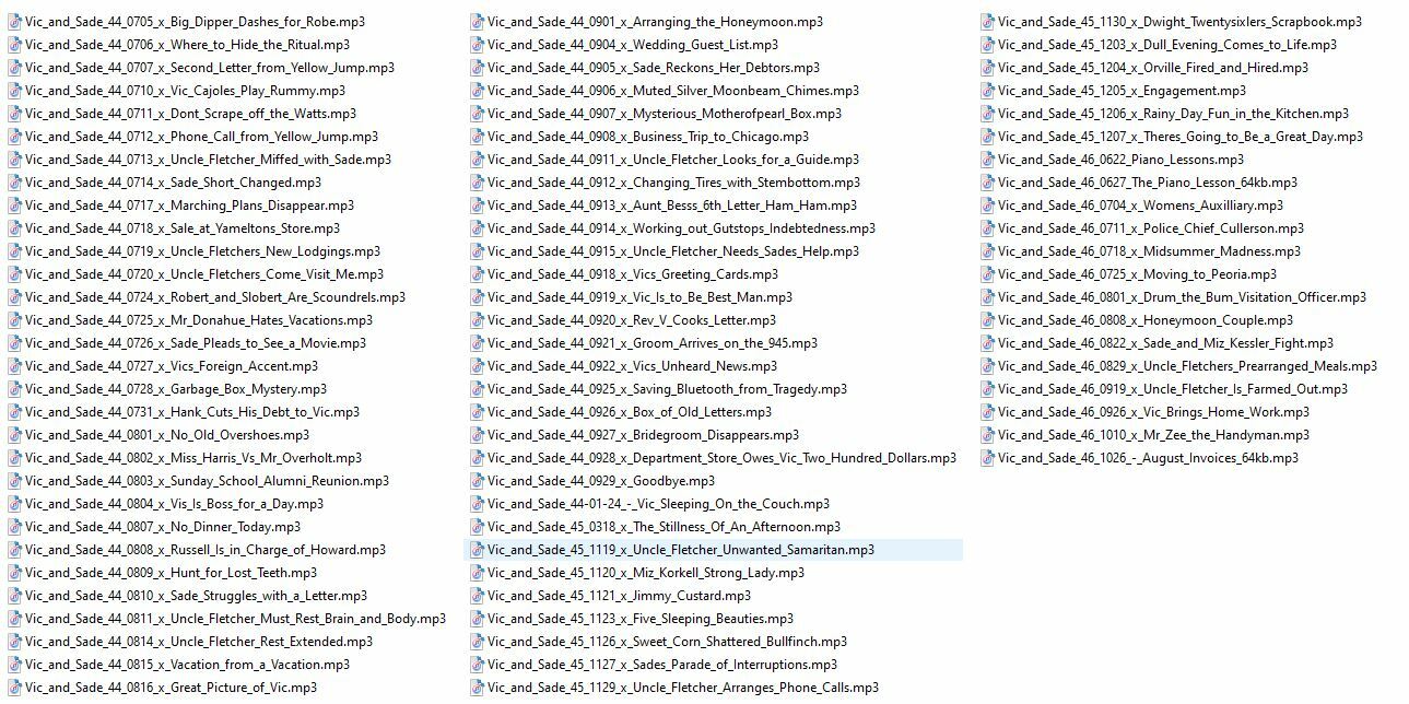 VIC AND SADE 350 Classic Oldtime Radio Shows MP3 On USB Flash Drive