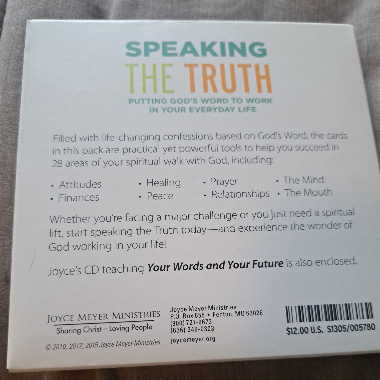 Joyce Meyer CD Scripture Affirmation Cards ‘Speaking The Truth