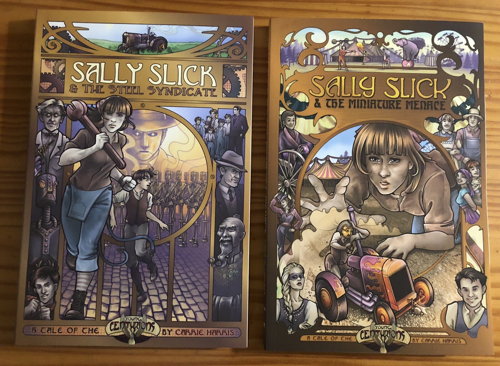 Lot 2 Sally Slick Steel Syndicate & The Miniature Menace Carrie Harris VE6