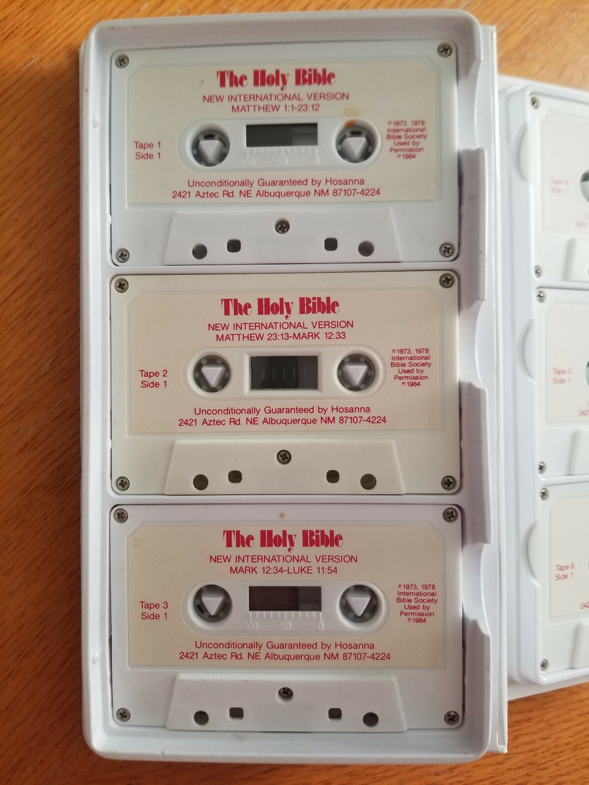 The Holy Bible On Cassette New International Version New Testament