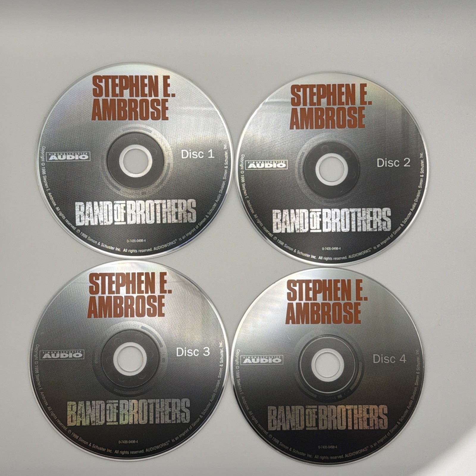 Band of Brothers Stephen E. Ambrose Simon & Schuster Audio CD Set 4 Discs No Box