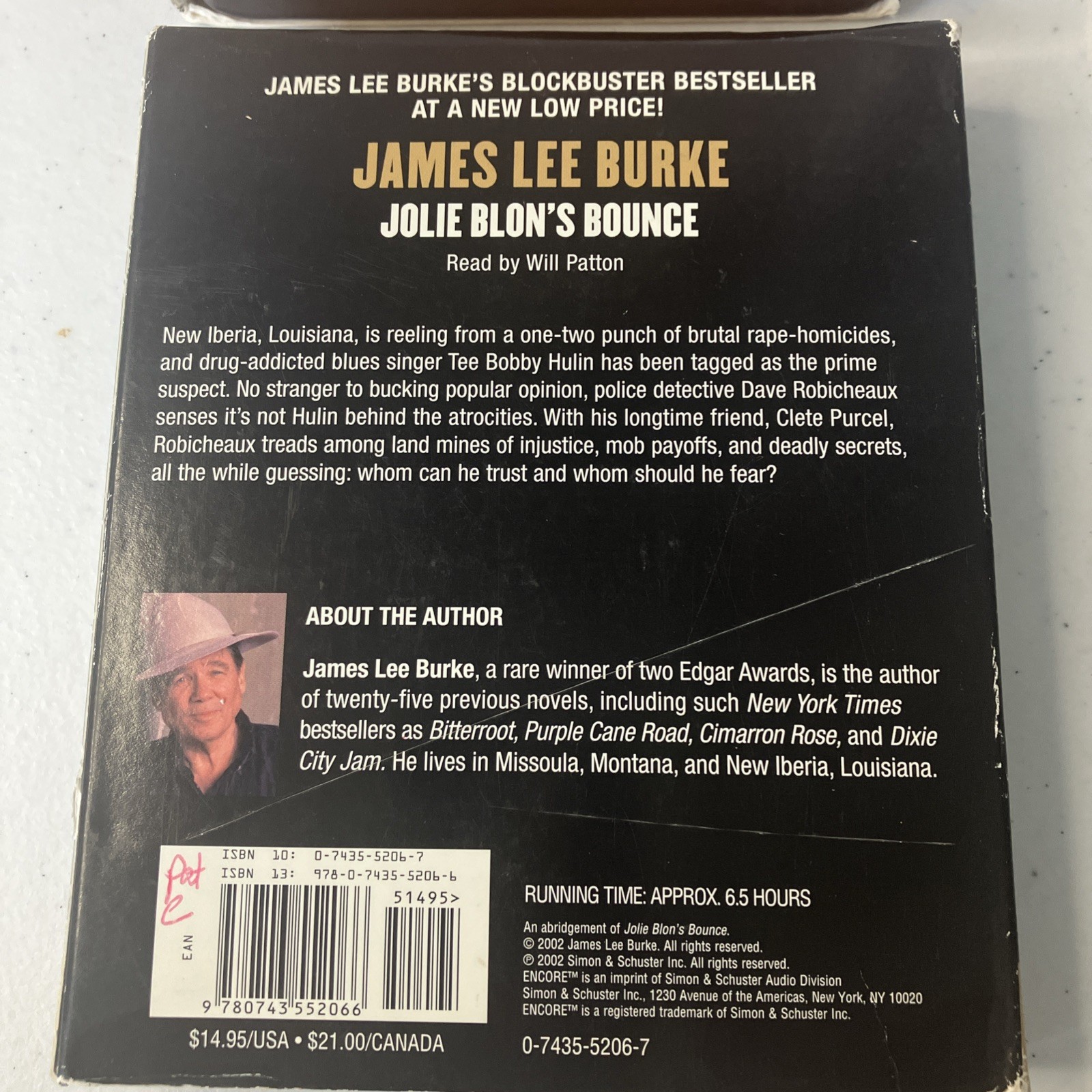 Lot of 2 Audiobooks by James Lee Burke! Bitterroot & Jolie Blon’s Bounce.
