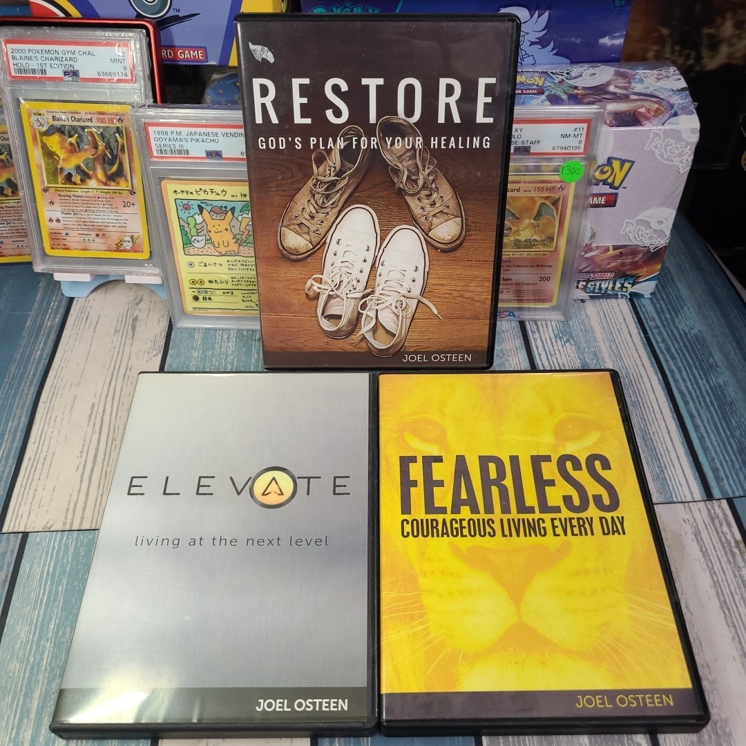 Joel Osteen 3 DVD CD LOT FEARLESS + Restore GODS Plan + ELEVATE the Next Level